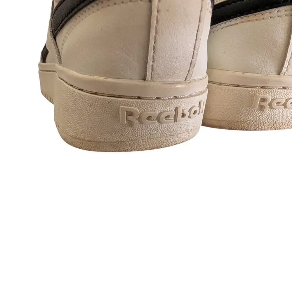 Reebok Club C Double Revenge Chalk Core Black Sneakers Size 8 Womens White Cream